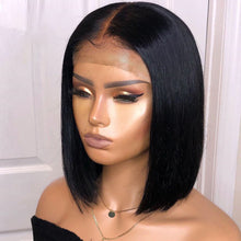 Load image into Gallery viewer, Natural Black Bob Lace Front Wig