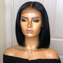 Load image into Gallery viewer, Natural Black Bob Lace Front Wig