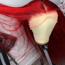 Load image into Gallery viewer, Red Straight Lace Front Wig