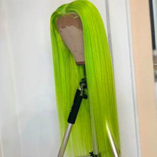 Load image into Gallery viewer, Green Straight Lace Front Wig