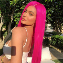 Load image into Gallery viewer, Rose Pink Straight Lace Front Wig