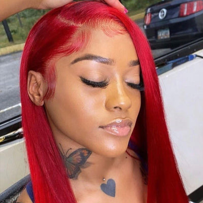 Red on sale weave hair