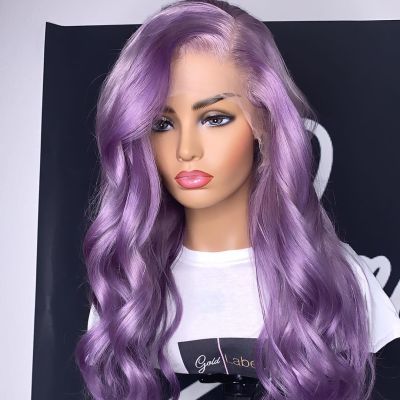 Ombre Purple Laceftont Wig Amazon.com : Glueless Human Hair Lace Front Wigs for Women  main image 4