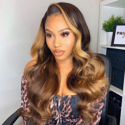 Ombre Loose Wave T1B/#27 Lace Front Wig